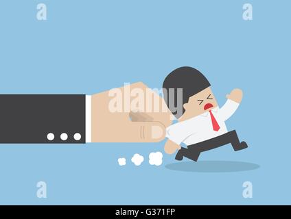 Geschäftsmann, gezogen von großen Hand, Vektor, EPS10 Stock Vektor