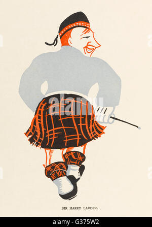 (Sir) HARRY LAUDER Scottish Music Hall Entertainer - Rückansicht!        Datum: 1870-1950 Stockfoto