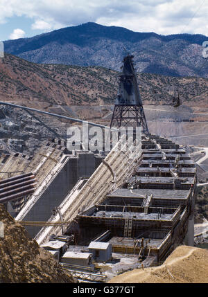 Shasta Staudamm im Bau, California Stockfoto