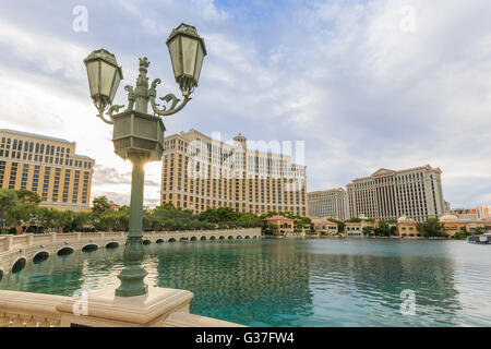 AUG 5, Las Vegas: Die berühmten Bellagio Hotel und Casino am 5. August 2015 in Las Vegas, Nevada Stockfoto