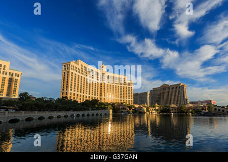 AUG 5, Las Vegas: Die berühmten Bellagio Hotel und Casino am 5. August 2015 in Las Vegas, Nevada Stockfoto