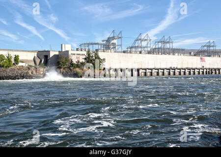 Die Dalles Verdammung, Columbia River. Stockfoto