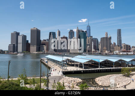 Ansicht von Brooklyn Heights Promenade, NYC, USA Stockfoto