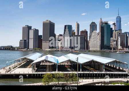 Ansicht von Brooklyn Heights Promenade, NYC, USA Stockfoto