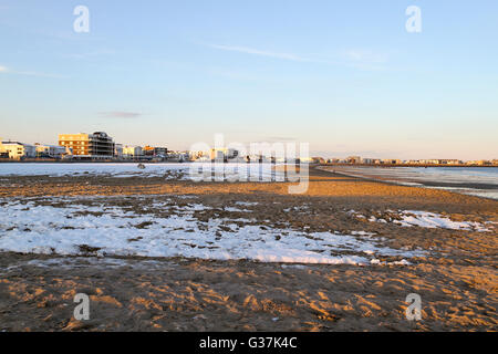 Winter im Hampton Beach State Park, Hampton Beach, New Hampshire Stockfoto