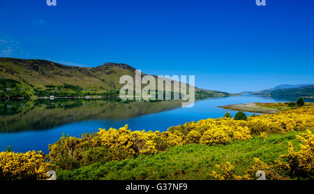 Nachschlagen von Loch Broom in Richtung Ullapool, Ross-Shire, Scotland Stockfoto