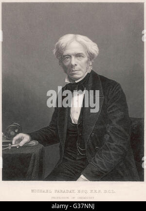 Michael Faraday, englischer Chemiker und Physiker.     Datum: um 1830 Stockfoto