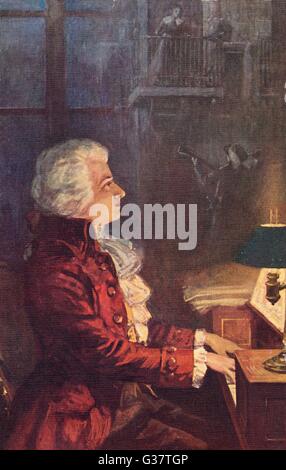 WOLFGANG AMADEUS MOZART österreichische Komponist Datum: 1756-1791 Stockfoto