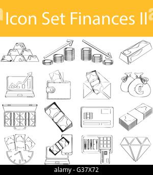 Icon Set Finanzen II mit 16 Icons für den kreativen Einsatz in Grafik-design Stock Vektor