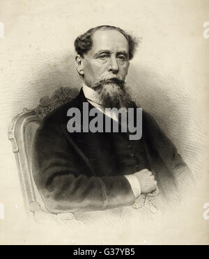Charles Dickens(1812-1870), englischer Schriftsteller. Stockfoto