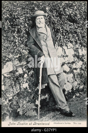 JOHN RUSKIN, englischer Kunstkritiker und Schriftsteller in Brantwood Datum: 1819-1900 Stockfoto