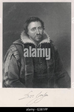 BEN JONSON, englischer Dramatiker und Dichter Datum: 1572-1637 Stockfoto