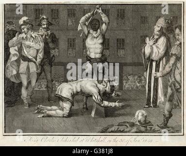 King Charles ich ausgeführt, wie Richard Brandon die tödlichen Schlaganfall der Axt Datum liefert: 30. Januar 1649 Stockfoto