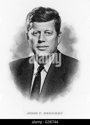 35. Präsident der Vereinigten Staaten, John Fitzgerald Kennedy (1917-1963).     Datum: ca. 1963 Stockfoto