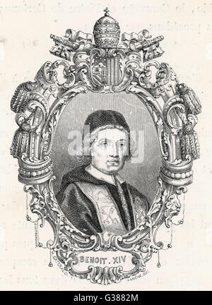 PAPST BENEDICTUS XIV Stockfoto