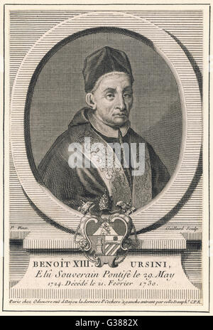 PAPST BENEDICTUS XIII Stockfoto