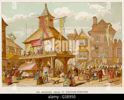 WILLIAM SHAKESPEARE Dramatiker und Dichter.  Das Shakespeare Jubiläum am Stratford-upon-Avon.      Datum: 1769 Stockfoto