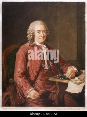 CARL VON LINNE bekannt als Carl von LINNÉ, schwedischer Naturforscher und Botaniker.      Datum: 1707-1778 Stockfoto