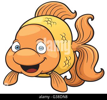 Vektor-Illustration von Goldfish Cartoon Stock Vektor