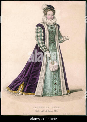 CATHERINE PARR sechste Frau von Henry VIII von England, heiratete im Jahre 1543 Datum: 1512-1548 Stockfoto