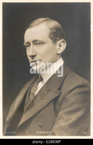 Italienischer Erfinder GUGLIELMO MARCONI (1874-1937) Stockfoto