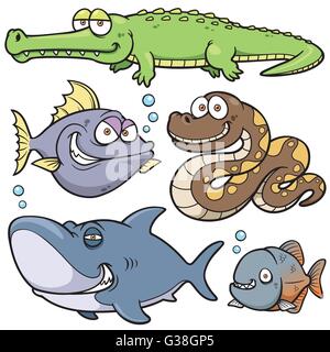 Vektor-Illustration der Wildtier-cartoon Stock Vektor