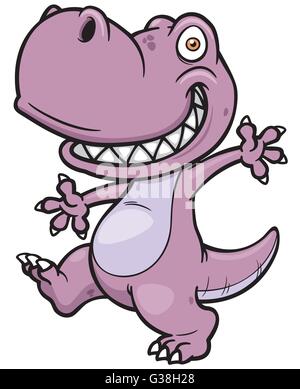 Vektor-Illustration Comic Dinosaurier Stock Vektor