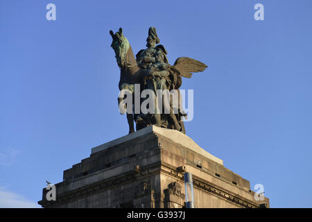 Kaiser William Denkmal, Deutsches Eck, Koblenz, Rheinland-Pfalz, Deutschland / Kaiser Wilhelm Stockfoto