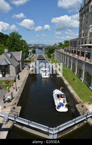 Rideau-Kanal, Schleuse, Ottawa, Ontario, Kanada Stockfoto