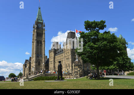 Parlamentsgebäude, Ottawa, Ontario, Kanada Stockfoto