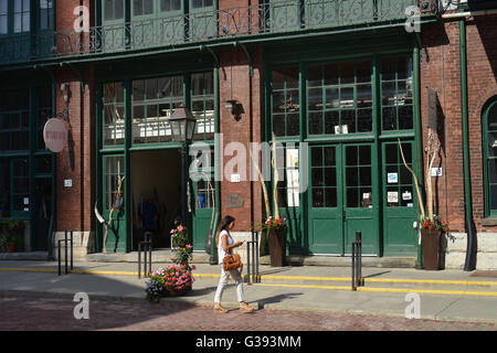 Distillery District in Toronto, Ontario, Kanada Stockfoto