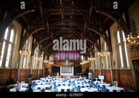 Manchester University Whitworth gotische beeindruckenden Innenraum Hallenbereich Whitworth Halle ist nach Mancunian Industrialis benannt. Stockfoto
