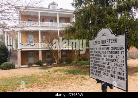 Gelände Fort Monroe Hampton Straßen Virginia Stockfoto