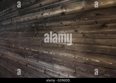 Hölzerne Hintergrundwand. Braune Grunge Holzstruktur Stockfoto