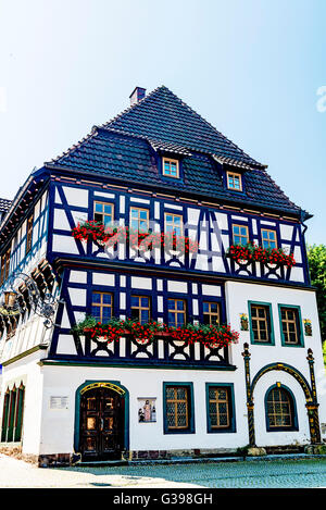 Eisenach, wo Martin Luther von 1498 Bis 1501 sterben Lateinschule Besuchte: Martin Luther besuchte das Gymnasium Stockfoto