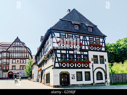 Eisenach, wo Martin Luther von 1498 Bis 1501 sterben Lateinschule Besuchte: Martin Luther besuchte das Gymnasium Stockfoto