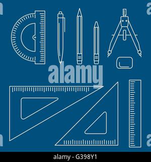Vektor Zeichnung Ausrüstung. Stock Vektor