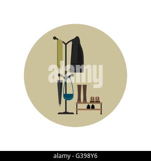 Möbel für die Halle. Stock Vektor