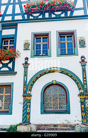 Eisenach, wo Martin Luther von 1498 Bis 1501 sterben Lateinschule Besuchte: Martin Luther besuchte das Gymnasium Stockfoto