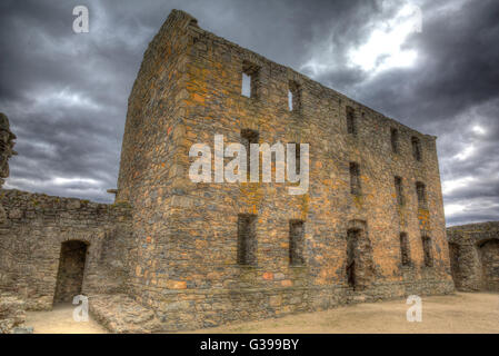 Ruthven Barracks Badenoch Scotland UK alten historischen Burgbefestigung in HDR Stockfoto