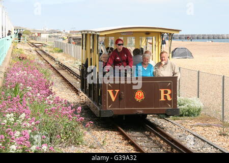 Volks-Elektro-Eisenbahn in brighton Stockfoto