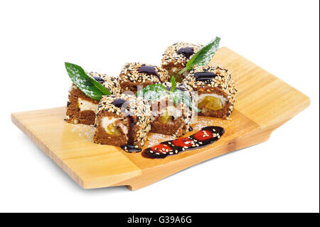 Dessert-Maki Sushi-Set Stockfoto