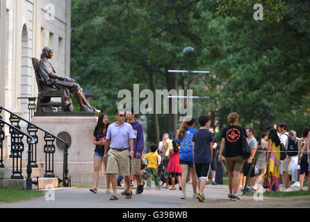 John Havard Denkmal, Havard University, Cambridge, Massachusetts, USA Stockfoto