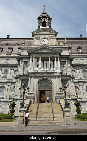 Hotel de Ville, Rue Notre-Dame, Montreal, Quebec, Kanada Stockfoto