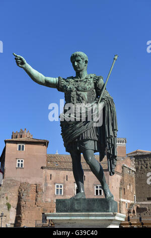 Denkmal Augustus, Via dei Fori Imperiali, Rom, Italien Stockfoto