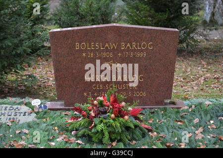 Greifen Sie, Boleslaw Barlog, Waldfriedhof, Potsdamer Chaussee, Zehlendorf, Berlin, Deutschland Stockfoto