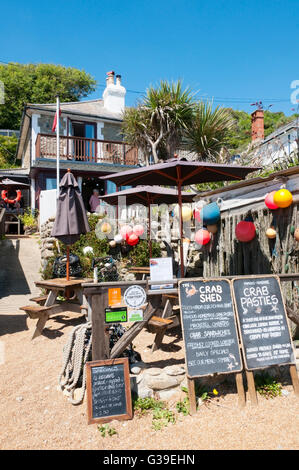 Die Krabbe Shed Restaurant Steephill Cove auf der Isle Of Wight. Stockfoto