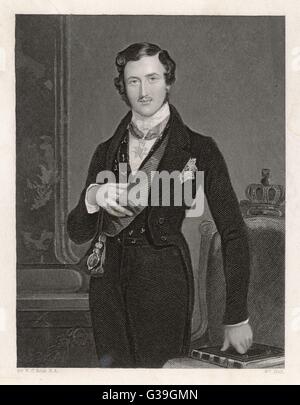 Prinz ALBERT, der Gemahl von Königin VICTORIA die hübsche junge Prinz Albert.      Datum: 1819-1861 Stockfoto