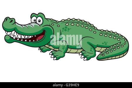 Vektor-Illustration von Cartoon-Krokodil Stock Vektor