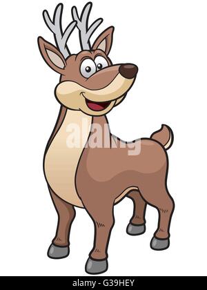 Vektor-Illustration von Deer cartoon Stock Vektor